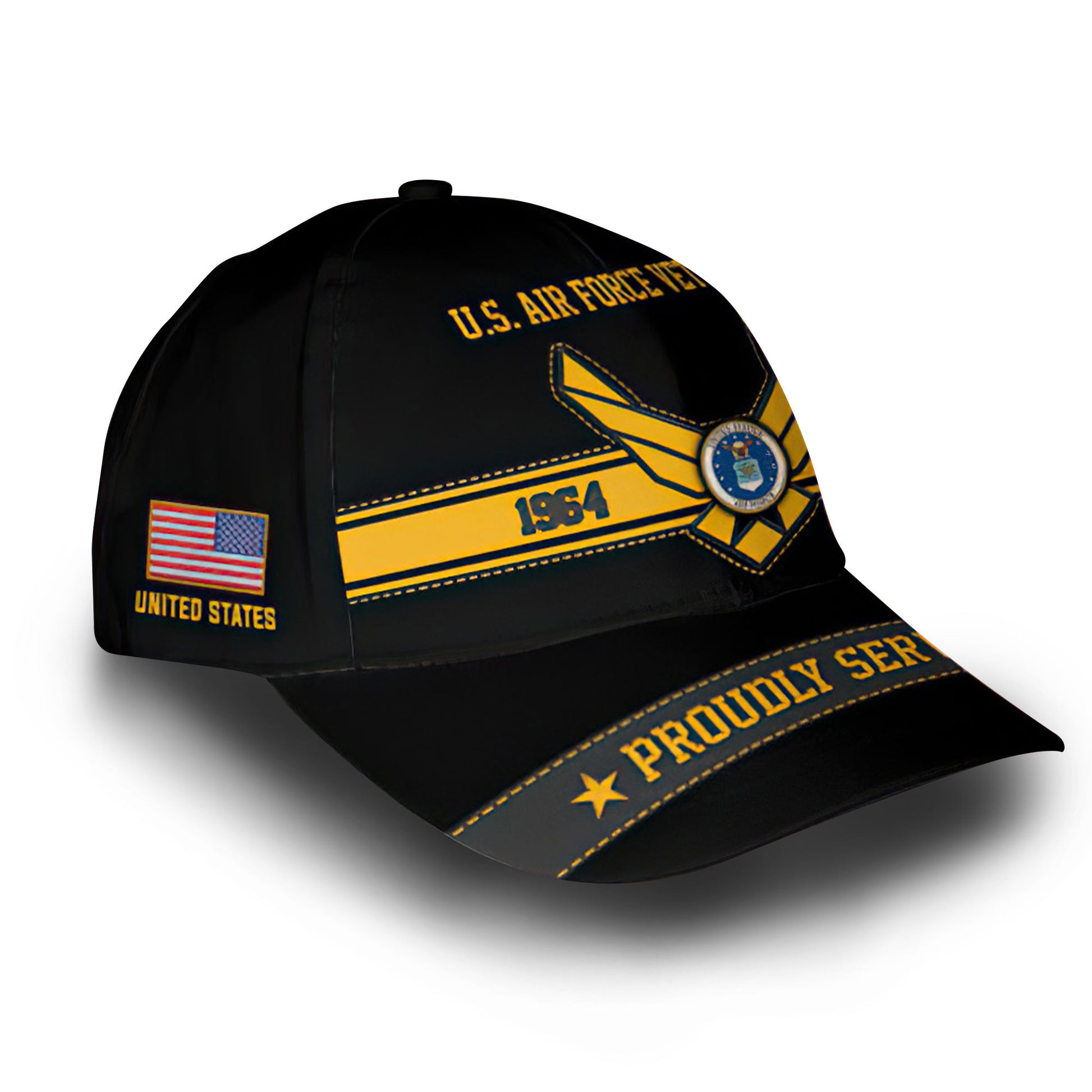 Premium USAF Veteran Custom Cap VPVC006104, Gifts For Air Force Veteran, Best Gifts On Father's Day, Armed Force Day, Independence Day, Veterans Day.