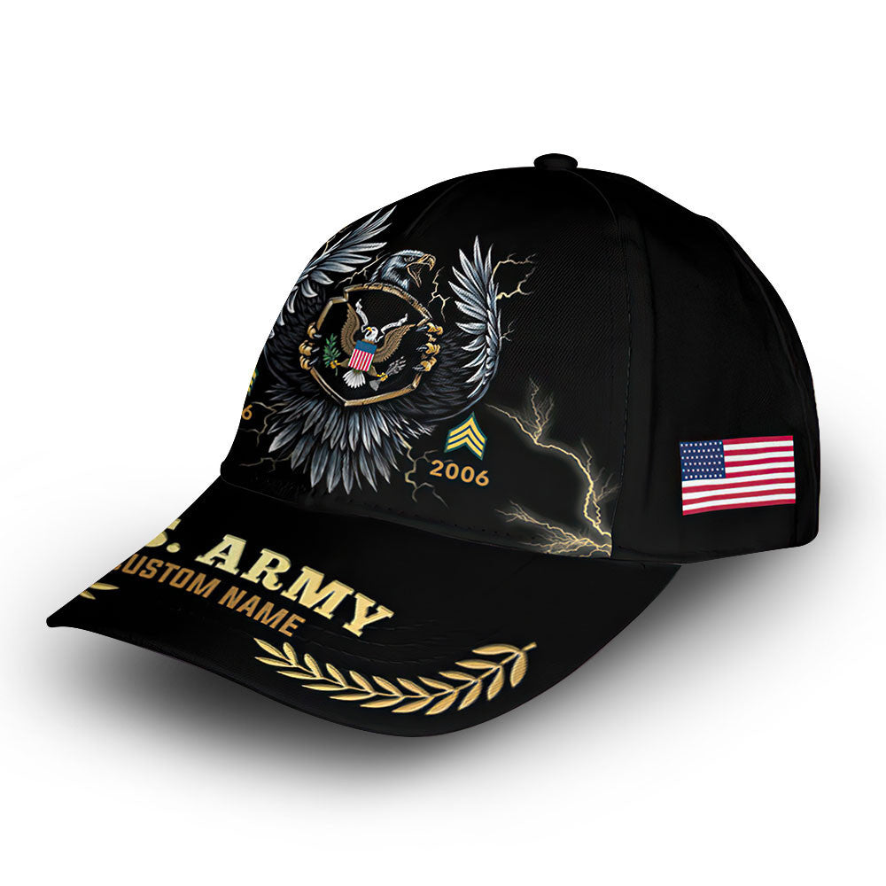 Premium Custom US Army Cap VPVC006201, Gifts For Army Veteran, Gifts For Dad, For Husband, Best Gifts On Father's Day, Armed Forces Day, Independence Day, Veterans Day.