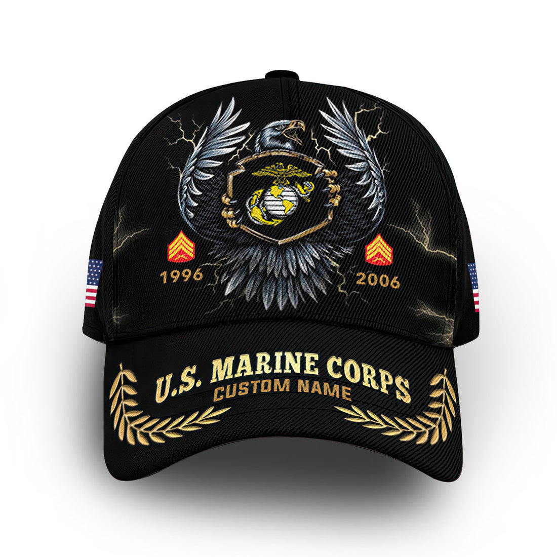 Premium Custom USMC Cap VPVC006203, Gifts For Marine Veteran, Gifts For Dad, For Husband, Best Gifts On Father's Day, Armed Forces Day, Independence Day, Veterans Day.