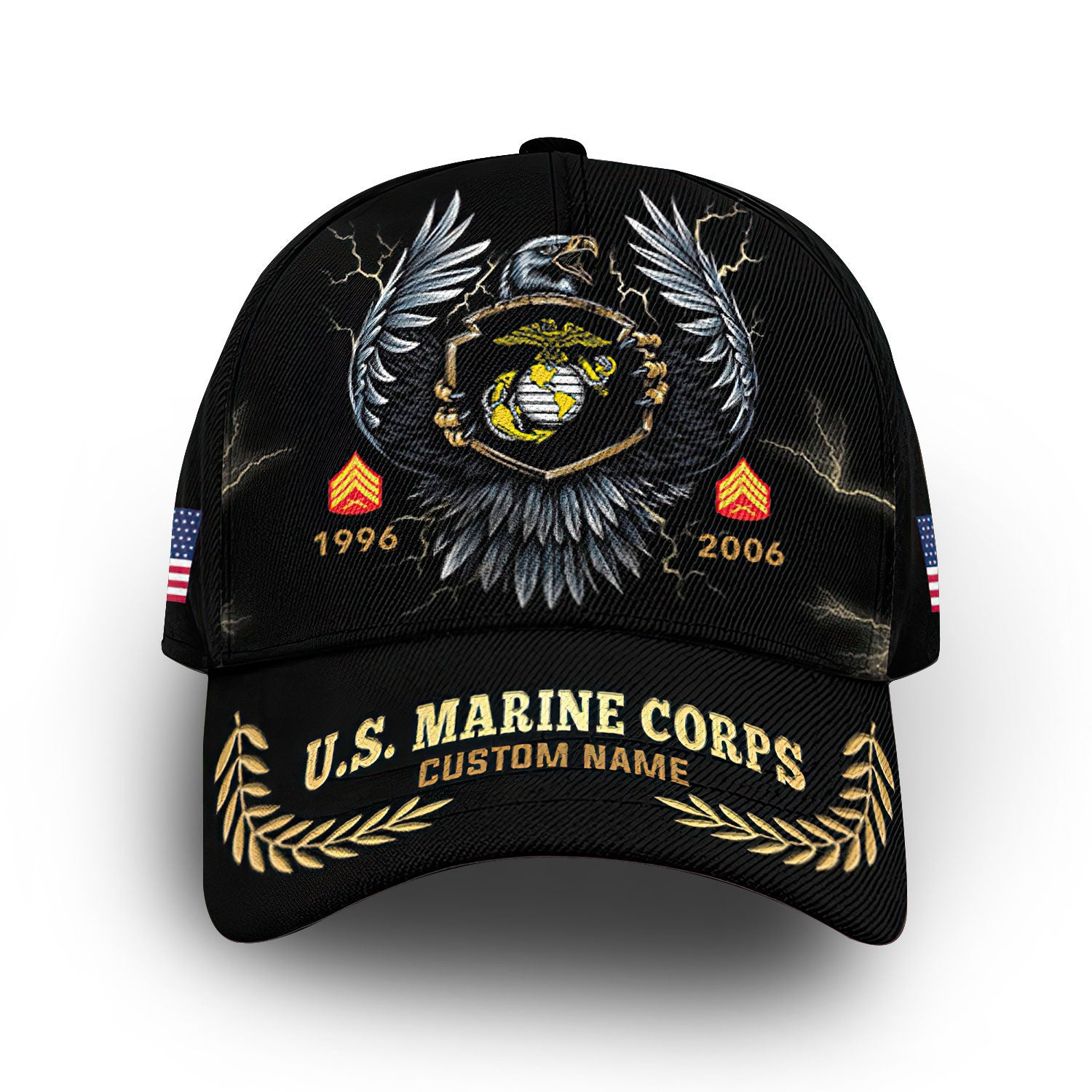 Premium Custom USMC Cap VPVC006203, Gifts For Marine Veteran, Gifts For Dad, For Husband, Best Gifts On Father's Day, Armed Forces Day, Independence Day, Veterans Day.