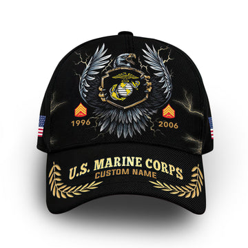 Premium Custom USMC Cap VPVC006203, Gifts For Marine Veteran, Gifts For Dad, For Husband, Best Gifts On Father's Day, Armed Forces Day, Independence Day, Veterans Day.