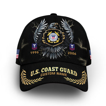 Premium Custom USCG Cap VPVC006205, Gifts For Coast Guard Veteran, Gifts For Dad, For Husband, Best Gifts On Father's Day, Armed Forces Day, Independence Day, Veterans Day.
