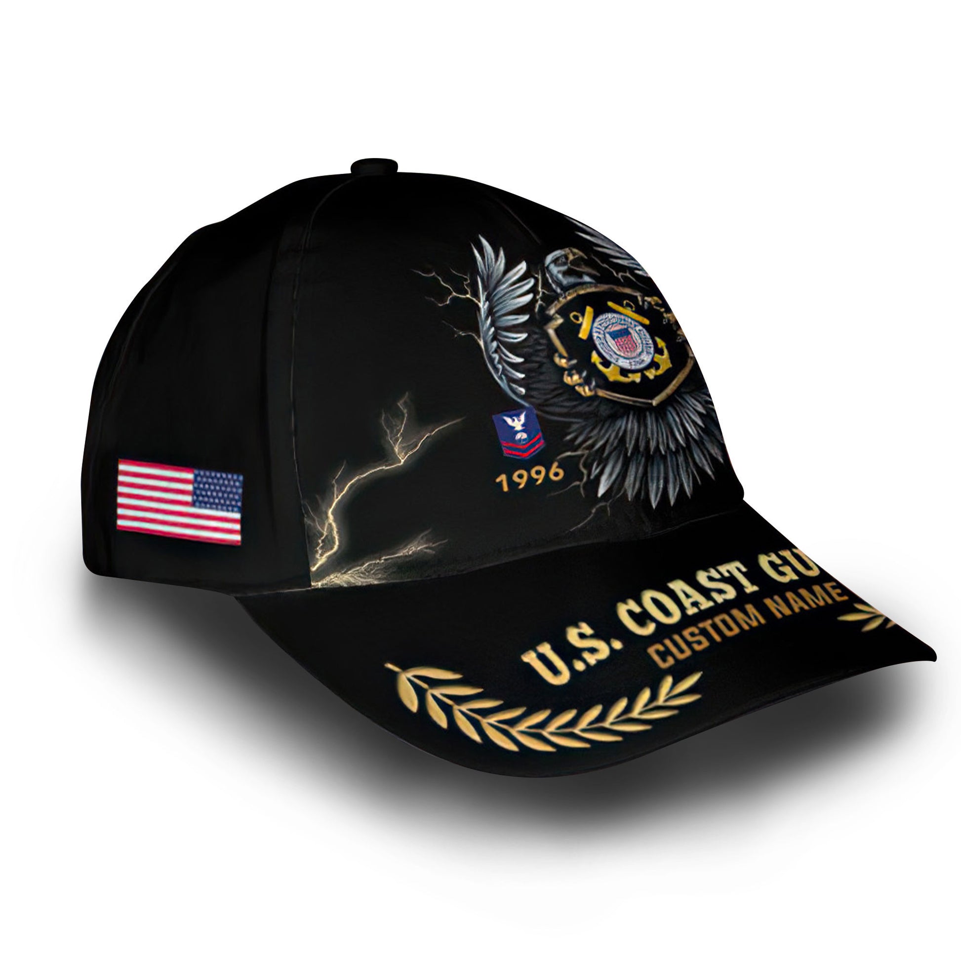 Premium Custom USCG Cap VPVC006205, Gifts For Coast Guard Veteran, Gifts For Dad, For Husband, Best Gifts On Father's Day, Armed Forces Day, Independence Day, Veterans Day.
