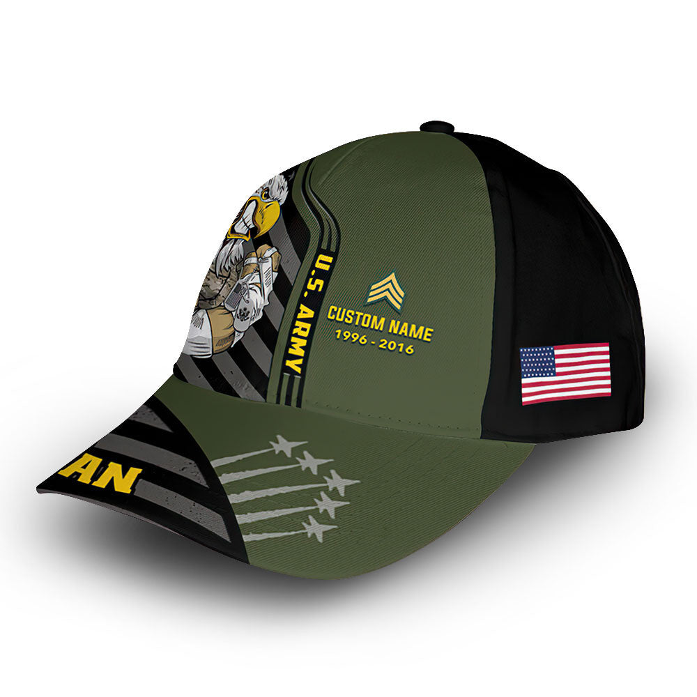 Premium Custom US Army Cap VPVC006301, Gifts For Army Veteran, Gifts For Dad, For Husband, Best Gifts On Father's Day, Armed Forces Day, Independence Day, Veterans Day.