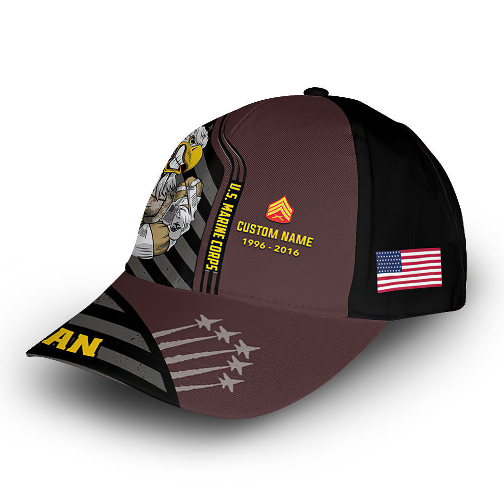 Premium Custom USMC Cap VPVC006303, Gifts For Marine Veteran, Gifts For Dad, For Husband, Best Gifts On Father's Day, Armed Forces Day, Independence Day, Veterans Day.