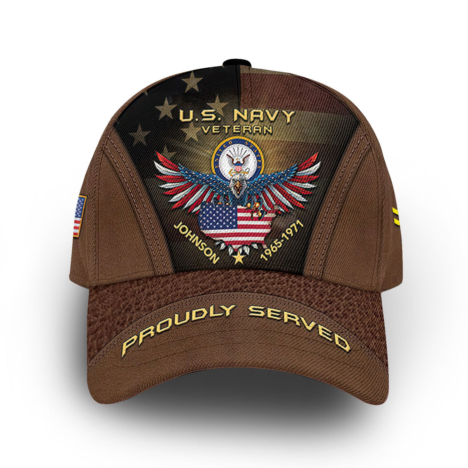 US Navy Custom Cap VPVC006402, Gifts For Navy Veteran, Best Gifts On Father's Day, Armed Forces Day, Independence Day, Veterans Day.