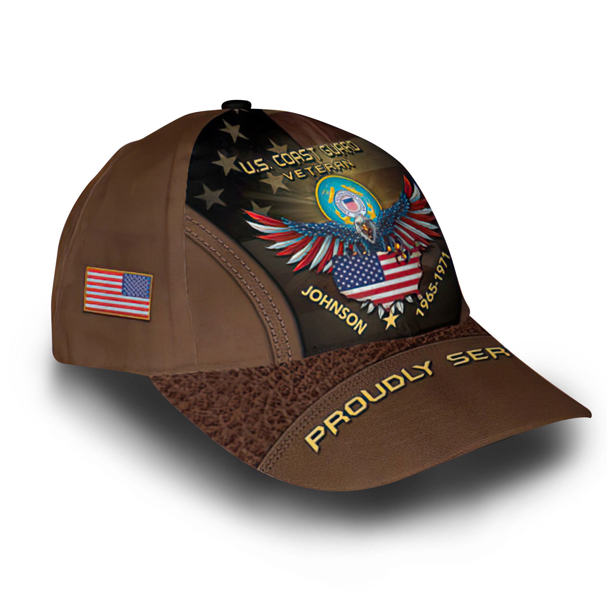USCG Custom Cap VPVC006405, Gifts For Coast Guard Veteran, Best Gifts On Father's Day, Armed Forces Day, Independence Day, Veterans Day.