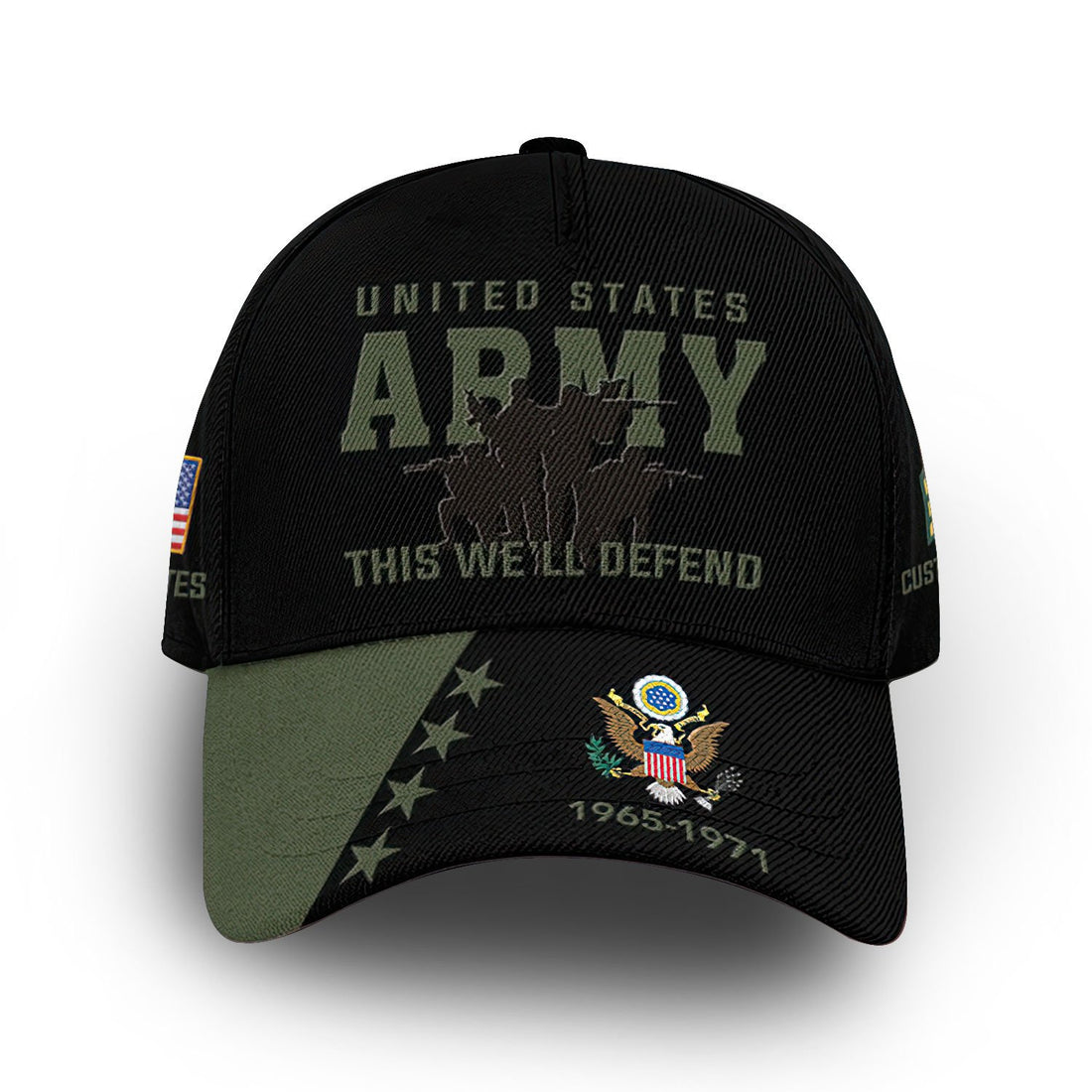 US Army Custom Cap VPVC006501, Gifts For Army Veteran, Best Gifts On Father's Day, Armed Forces Day, Independence Day, Veterans Day.