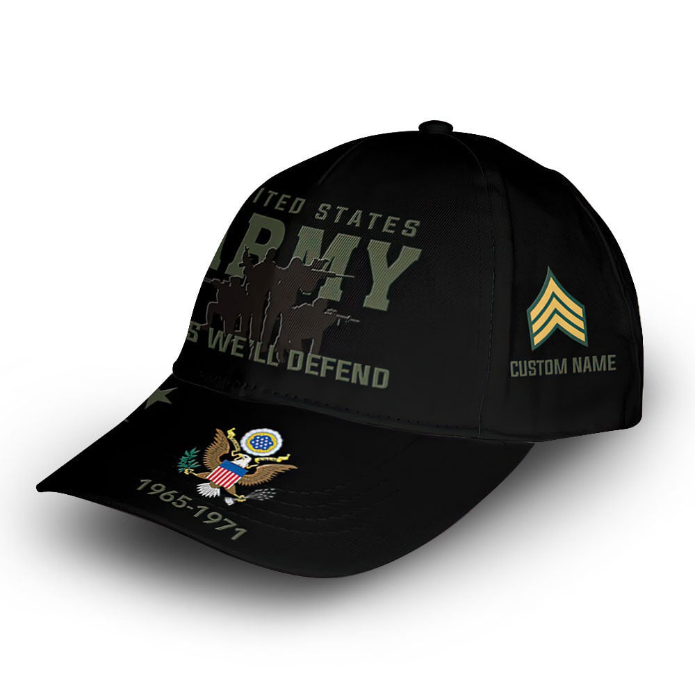 US Army Custom Cap VPVC006501, Gifts For Army Veteran, Best Gifts On Father's Day, Armed Forces Day, Independence Day, Veterans Day.