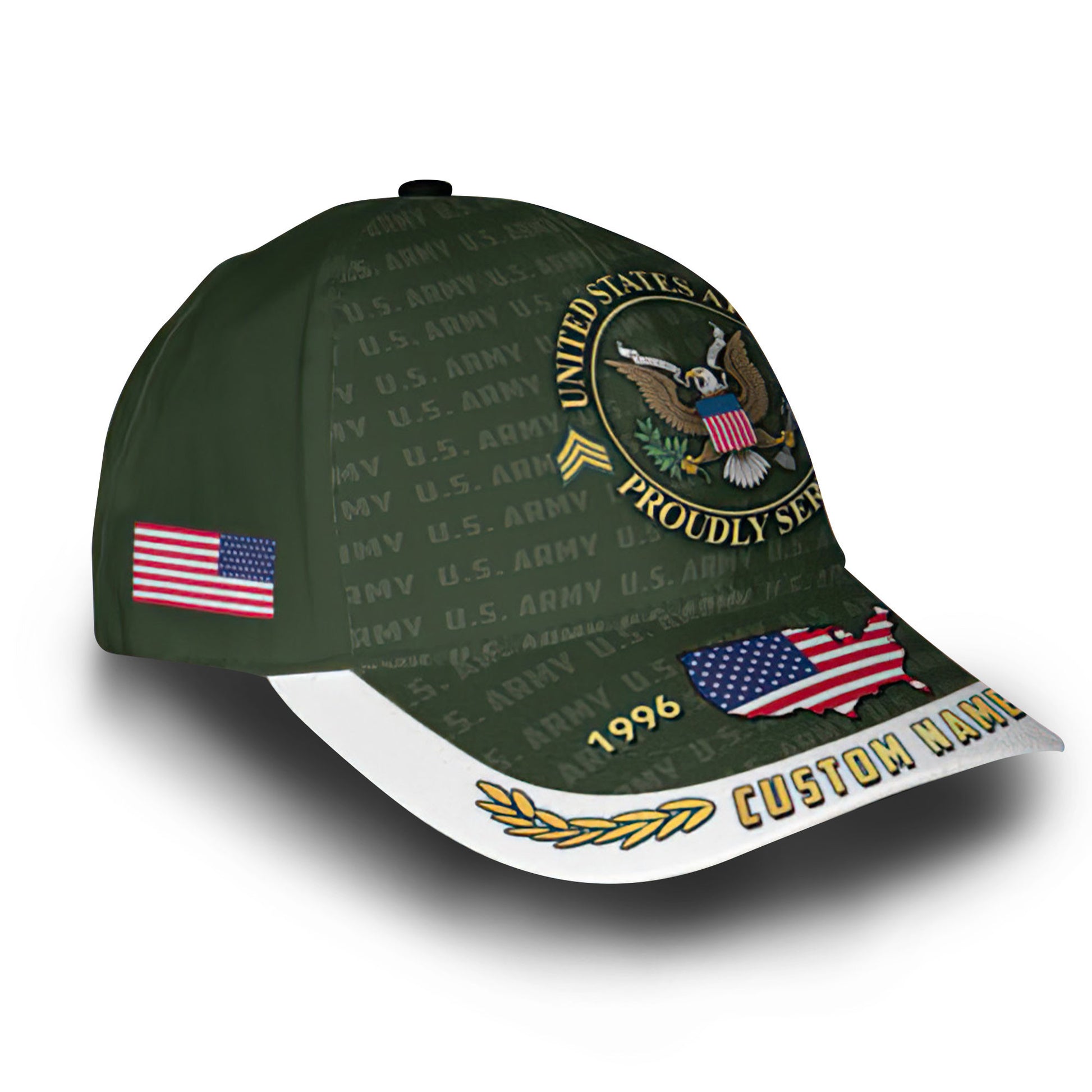 Unique Custom Name, Rank, Year, US Army Cap VPVC006601, Gifts For Army Veteran, Gifts For Dad, For Husband, Best Gifts On Father's Day, Independence Day, Veterans Day.