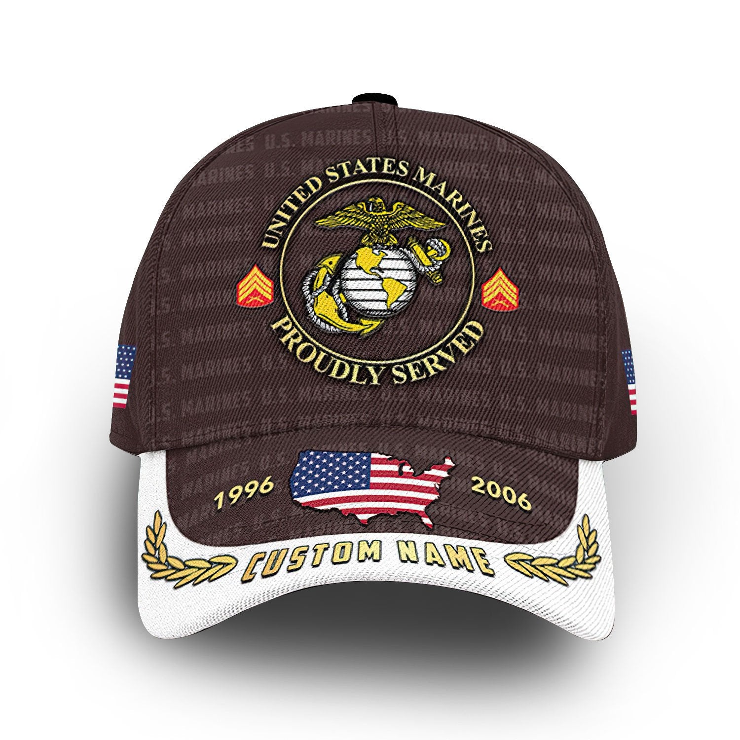 Unique Custom Name, Rank, Year, USMC Cap VPVC006603, Gifts For Marine Veteran, Gifts For Dad, For Husband, Best Gifts On Father's Day, Independence Day, Veterans Day.