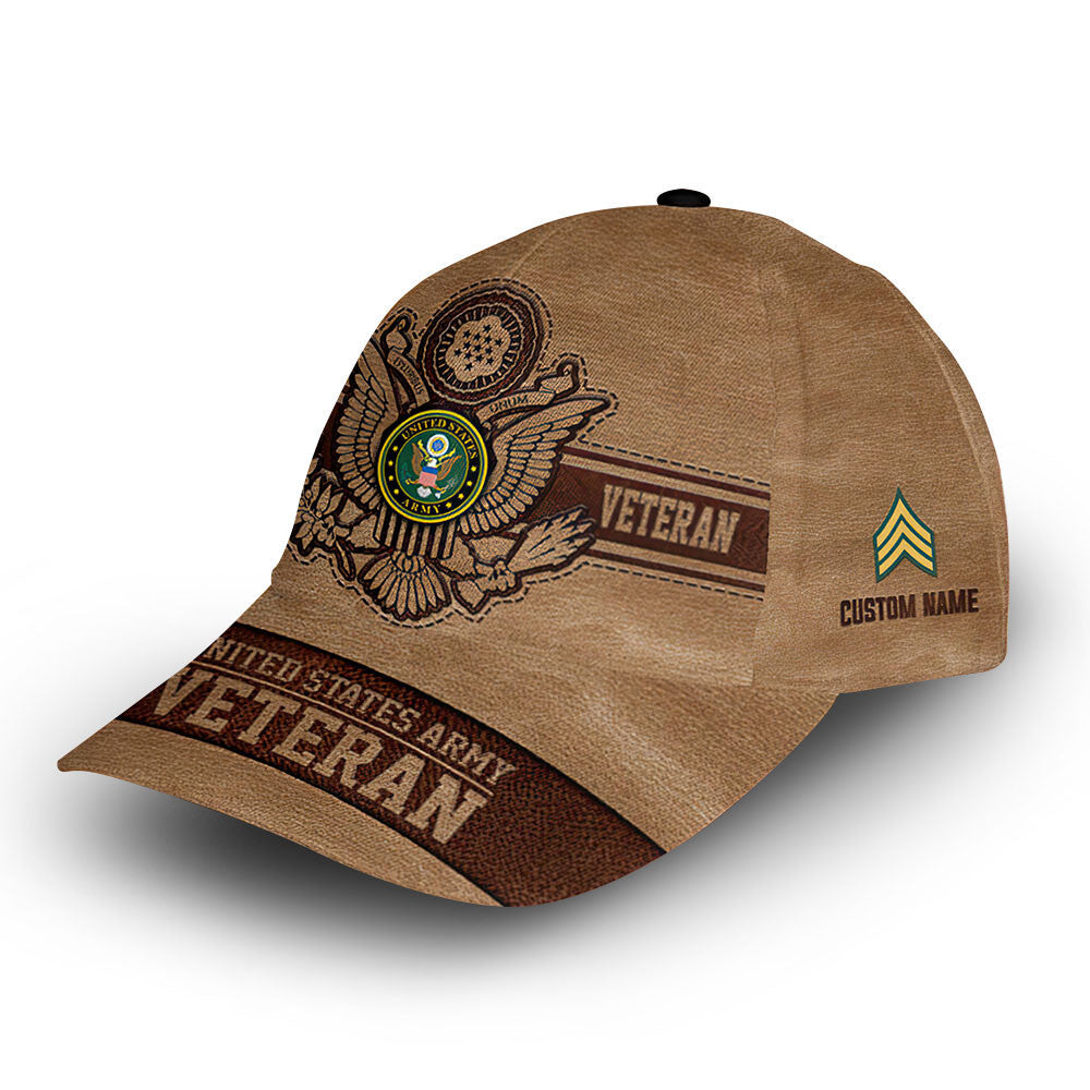 Unique Custom Name, Rank, Year, US Army Cap VPVC006701, Gifts For Army Veteran, Gifts For Dad, For Husband, Best Gifts On Father's Day, Independence Day, Veterans Day.