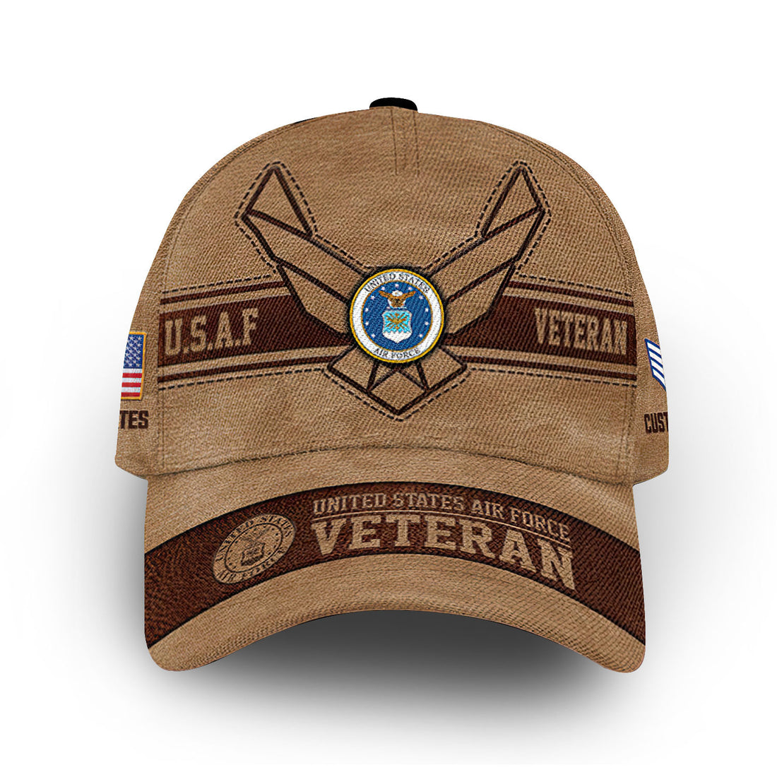 Unique Custom Name, Rank, Year, USAF Cap VPVC006704, Gifts For Air Force Veteran, Gifts For Dad, For Husband, Best Gifts On Father's Day, Independence Day, Veterans Day.