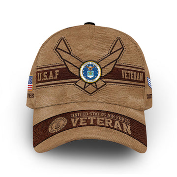 Unique Custom Name, Rank, Year, USAF Cap VPVC006704, Gifts For Air Force Veteran, Gifts For Dad, For Husband, Best Gifts On Father's Day, Independence Day, Veterans Day.