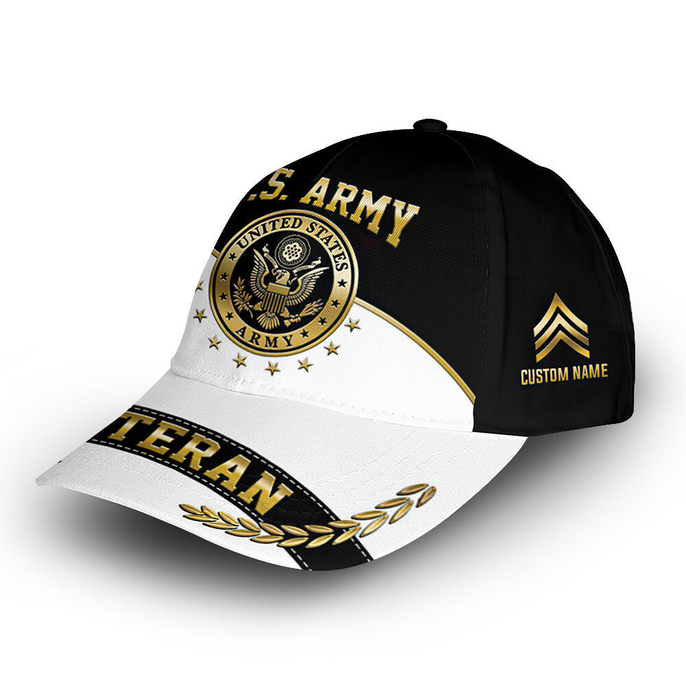Premium Custom US Army Cap VPVC006801, Gifts For Army Veteran, Gifts For Dad, For Husband, Best Gifts On Father's Day, Armed Forces Day, Independence Day, Veterans Day.