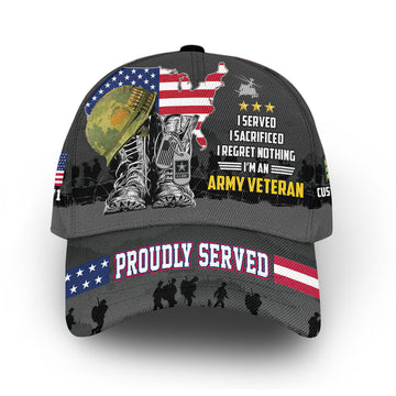 Premium Custom US Army Cap VPVC006901, Gifts For Army Veteran, Gifts For Dad, For Husband, Best Gifts On Father's Day, Armed Forces Day, Independence Day, Veterans Day.