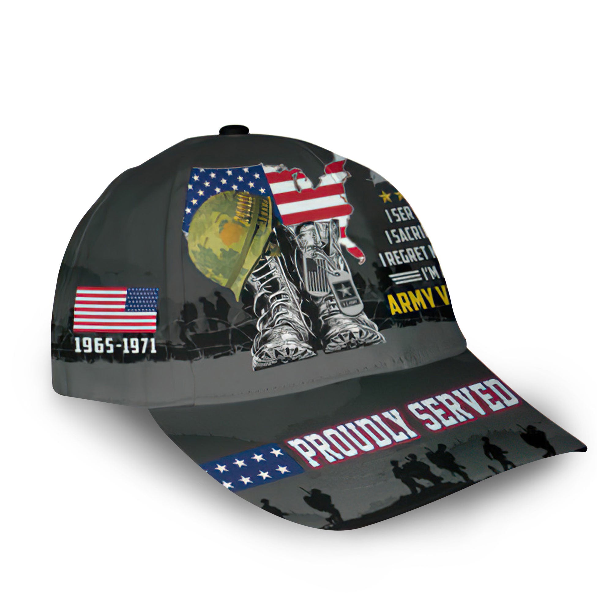 Premium Custom US Army Cap VPVC006901, Gifts For Army Veteran, Gifts For Dad, For Husband, Best Gifts On Father's Day, Armed Forces Day, Independence Day, Veterans Day.