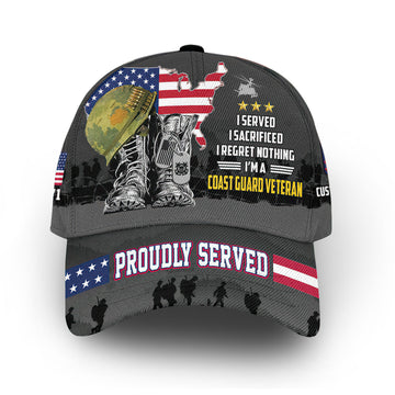 Premium Custom USCG Cap VPVC006905, Gifts For Coast Guard Veteran, Gifts For Dad, For Husband, Best Gifts On Father's Day, Armed Forces Day, Independence Day, Veterans Day.