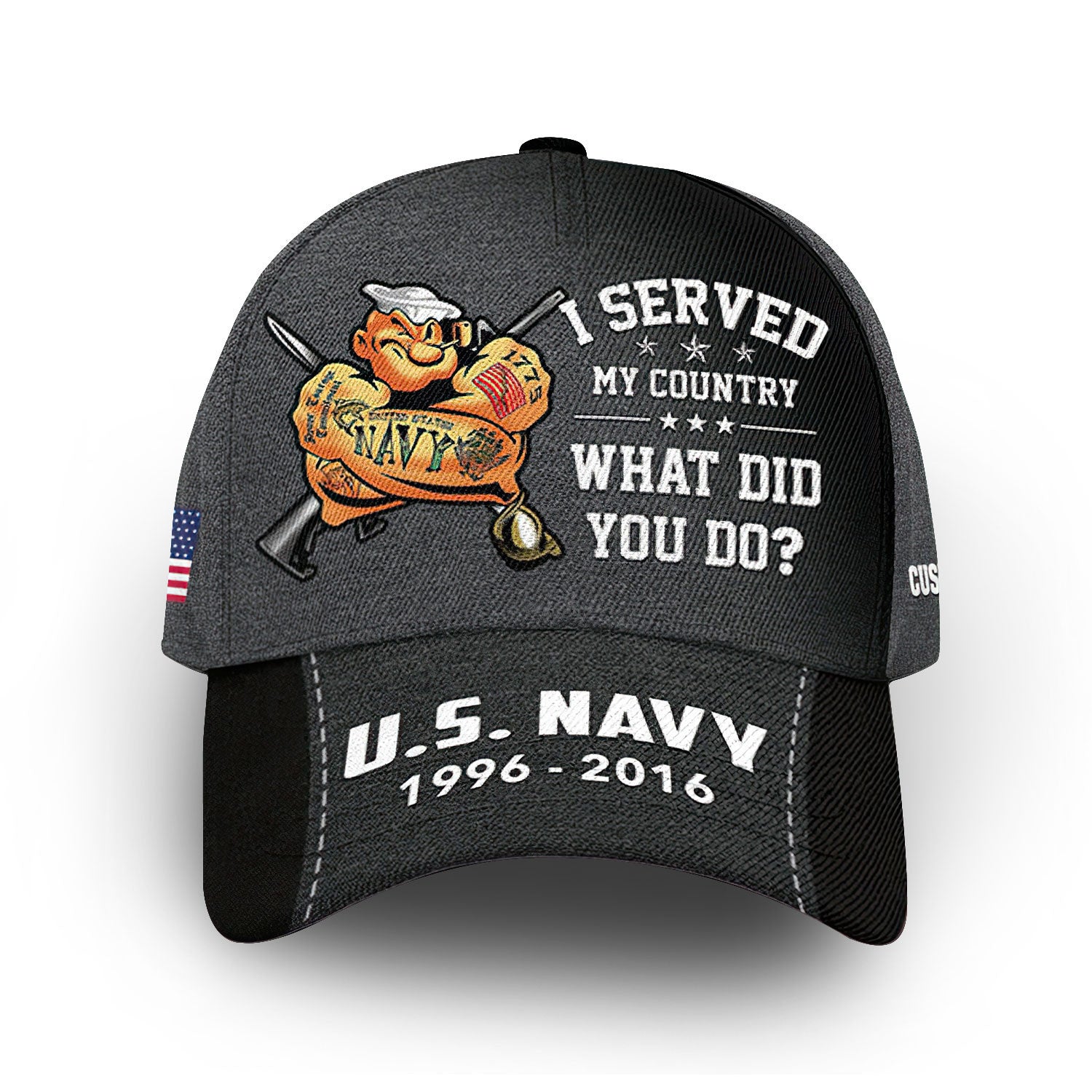 US Navy Custom Cap VPVC007002, Gifts For Navy Veteran, Best Gifts On Father's Day, Armed Forces Day, Independence Day, Veterans Day.