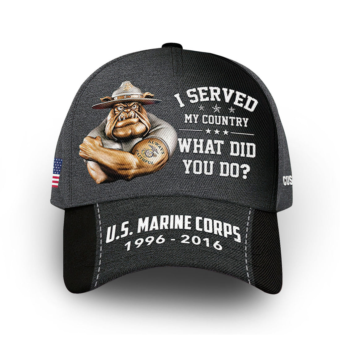USMC Custom Cap VPVC007003, Gifts For Marine Veteran, Best Gifts On Father's Day, Armed Forces Day, Independence Day, Veterans Day.