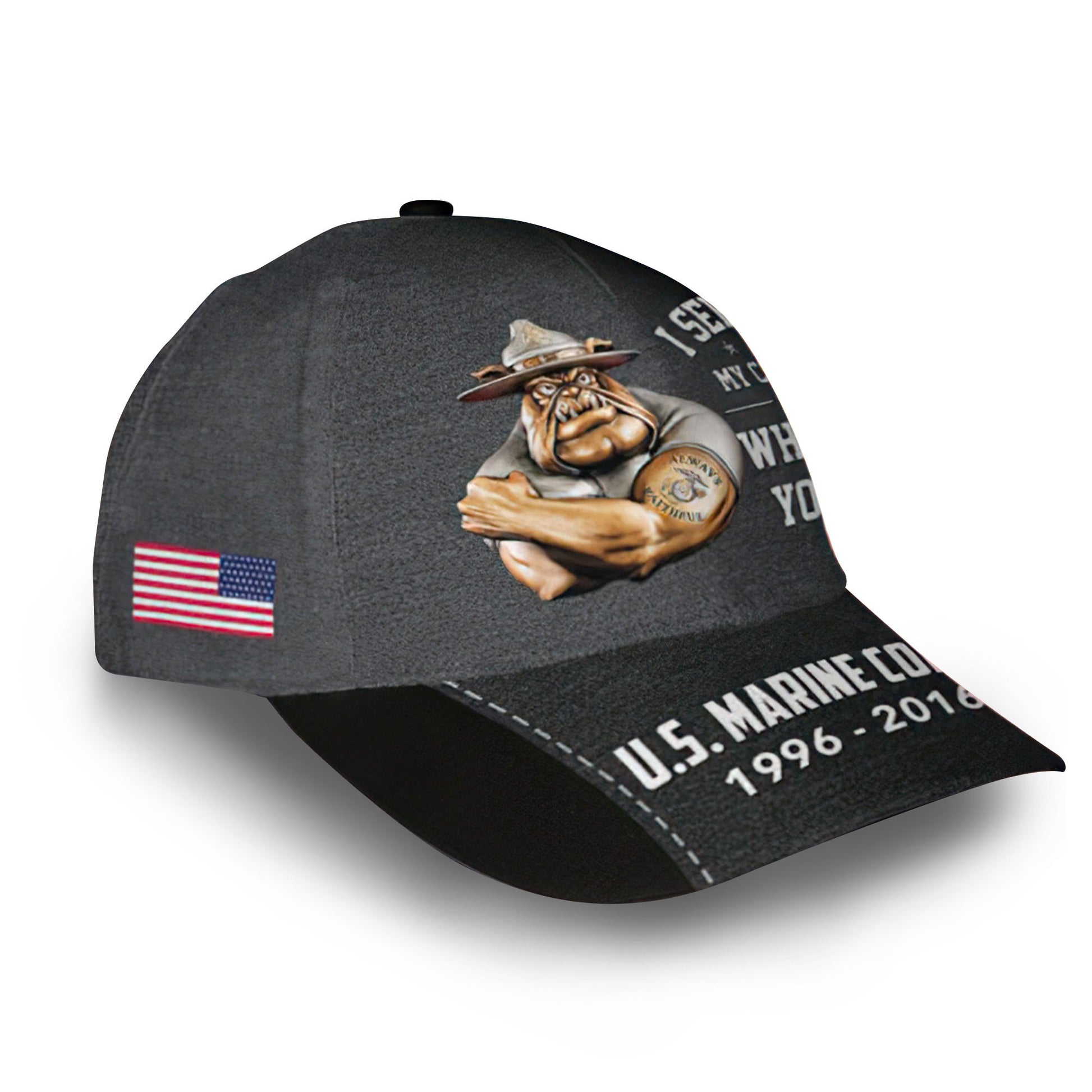USMC Custom Cap VPVC007003, Gifts For Marine Veteran, Best Gifts On Father's Day, Armed Forces Day, Independence Day, Veterans Day.