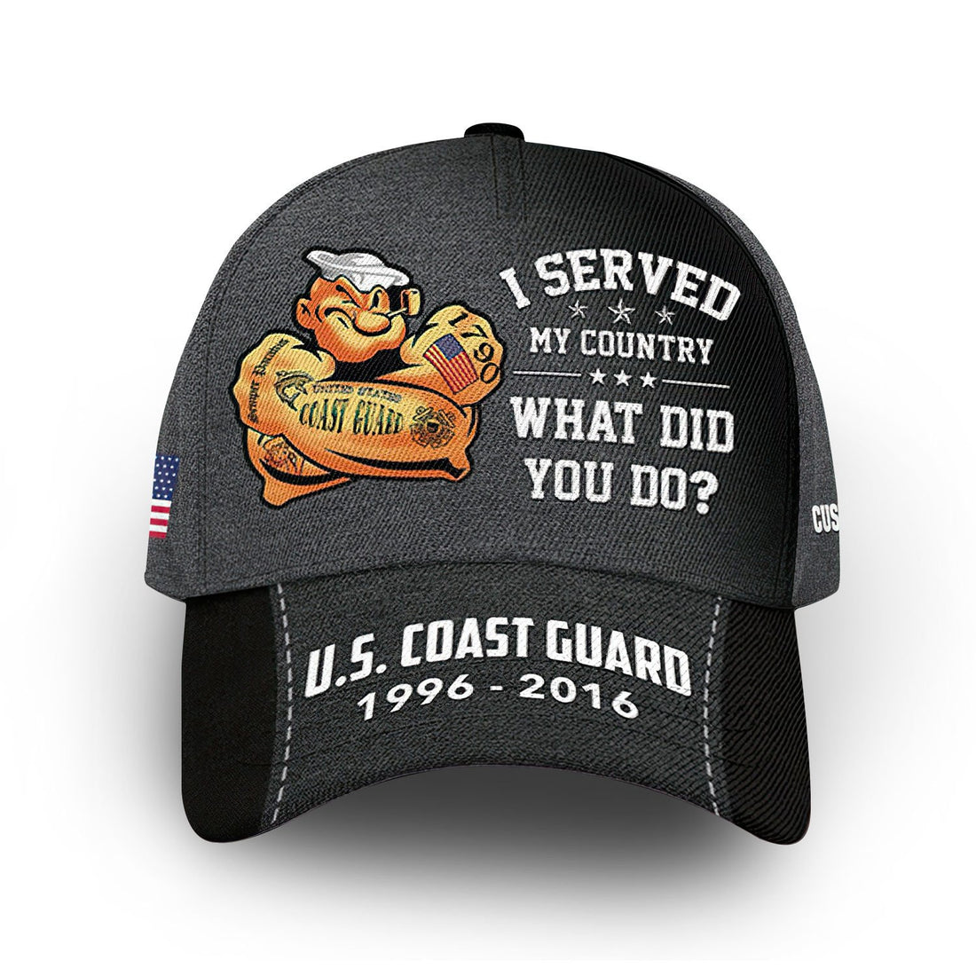 USCG Custom Cap VPVC007005, Gifts For Coast Guard Veteran, Best Gifts On Father's Day, Armed Forces Day, Independence Day, Veterans Day.