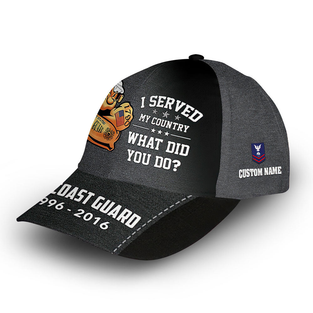 USCG Custom Cap VPVC007005, Gifts For Coast Guard Veteran, Best Gifts On Father's Day, Armed Forces Day, Independence Day, Veterans Day.