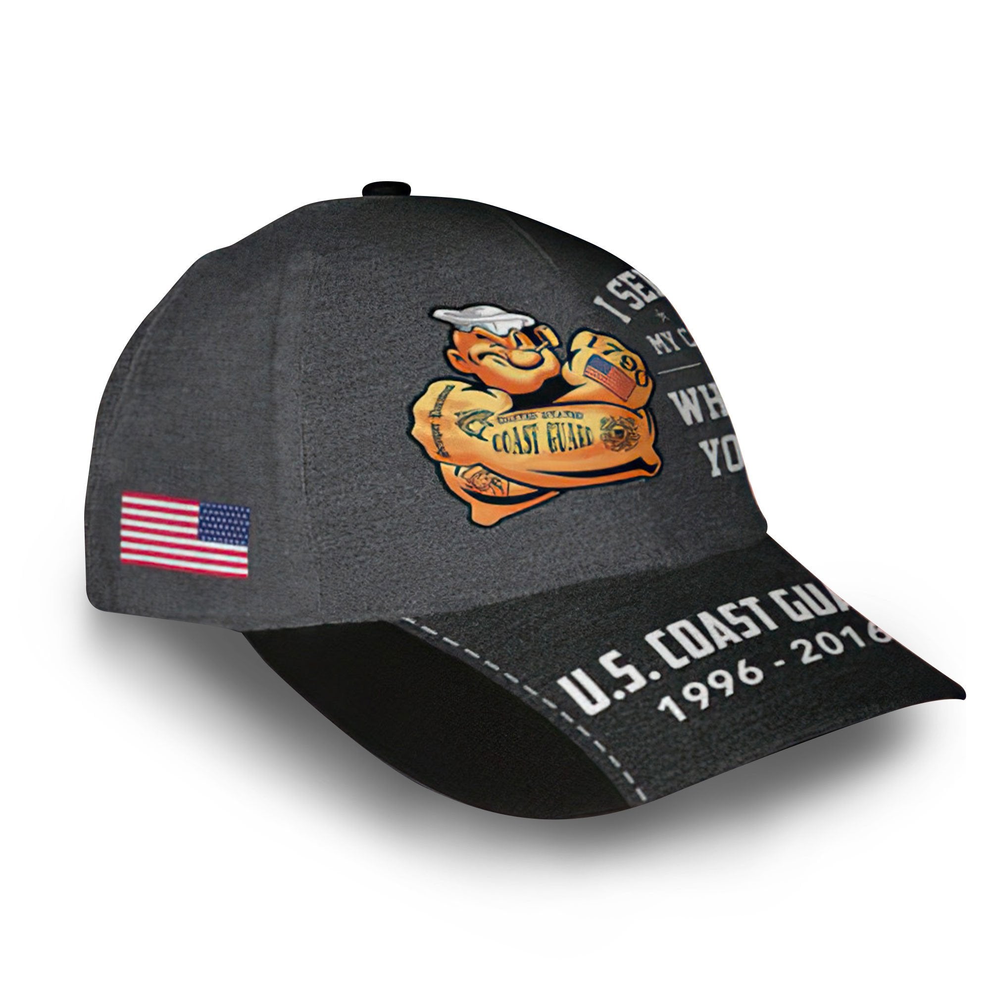 USCG Custom Cap VPVC007005, Gifts For Coast Guard Veteran, Best Gifts On Father's Day, Armed Forces Day, Independence Day, Veterans Day.
