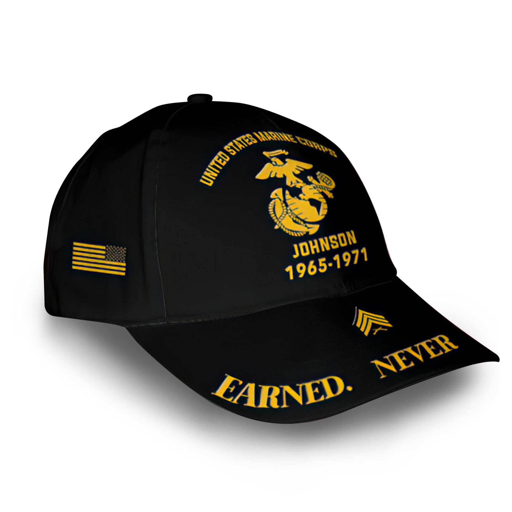 Premium Custom Name, Rank, Year, USMC Cap VPVC007103, Gifts For Marine Veteran, Best Gifts On Father's Day, Independence Day, Veterans Day.