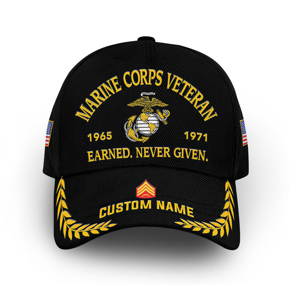 Premium Custom Name, Rank, Year, USMC Cap VPVC007203, Gifts For Marine Veteran, Best Gifts On Father's Day, Independence Day, Veterans Day.