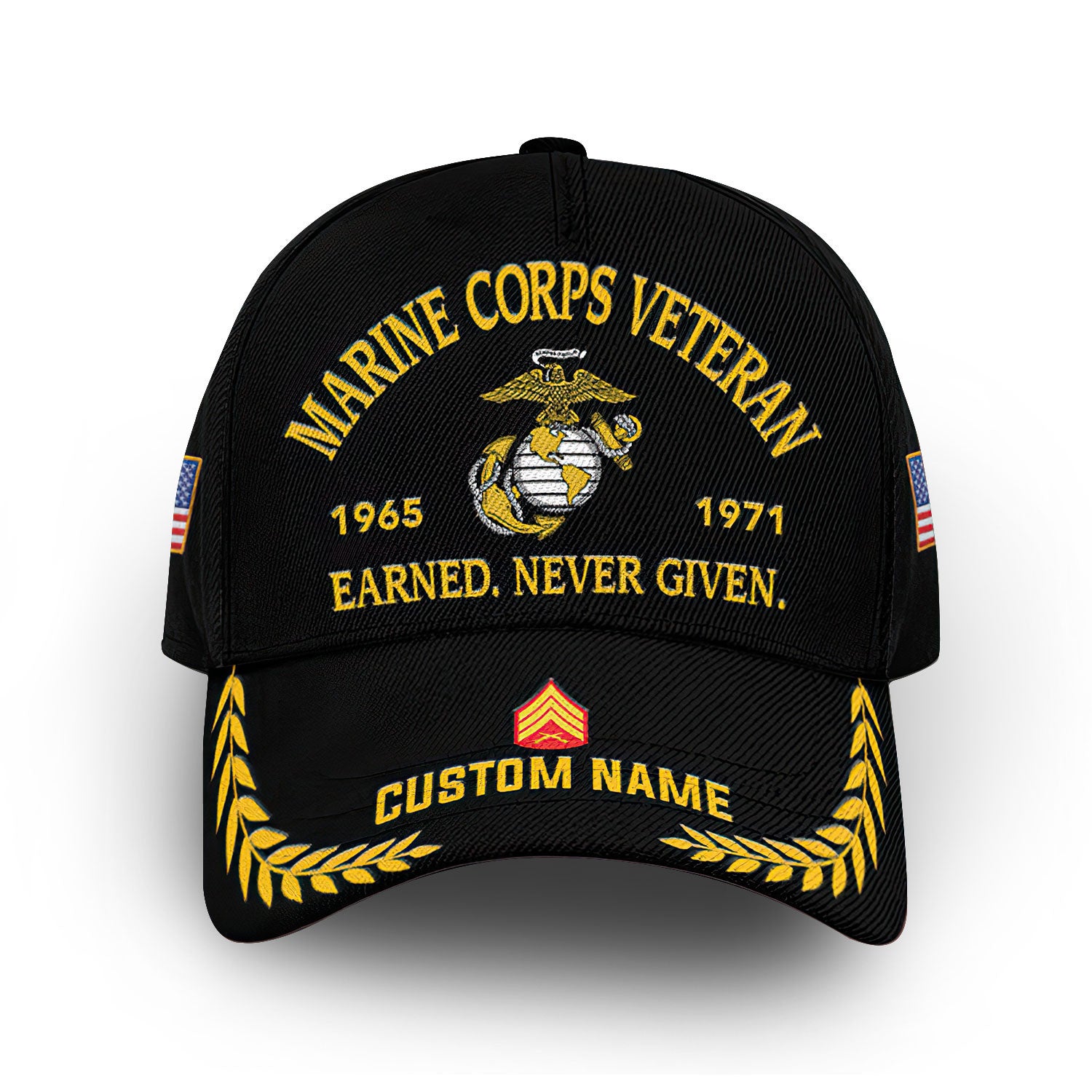 Premium Custom Name, Rank, Year, USMC Cap VPVC007203, Gifts For Marine Veteran, Best Gifts On Father's Day, Independence Day, Veterans Day.