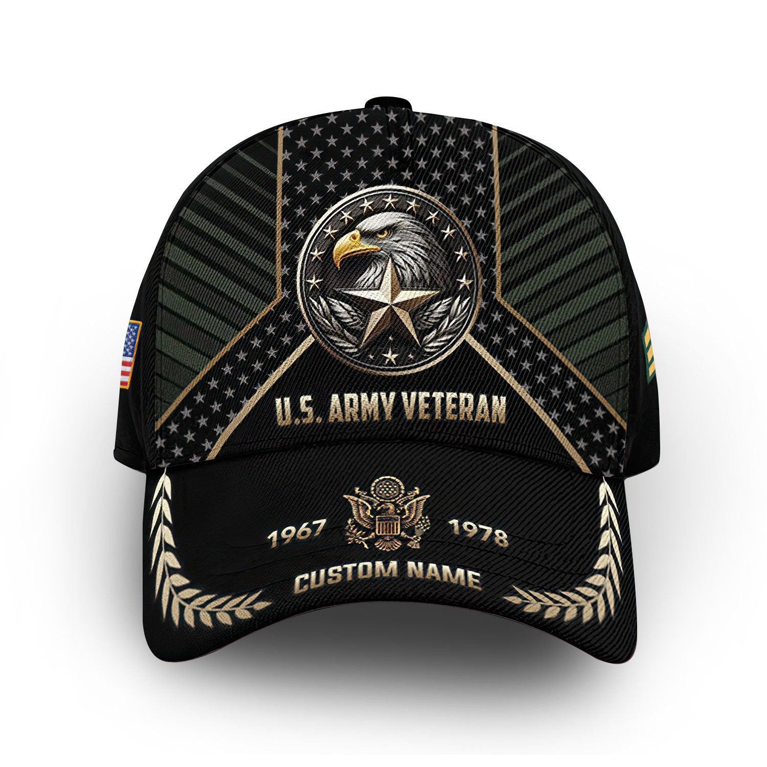 Unique Custom Name, Rank, Year, US Army Cap VPVC007301, Gifts For Army Veteran, Gifts For Dad, For Husband, Best Gifts On Father's Day, Independence Day, Veterans Day.