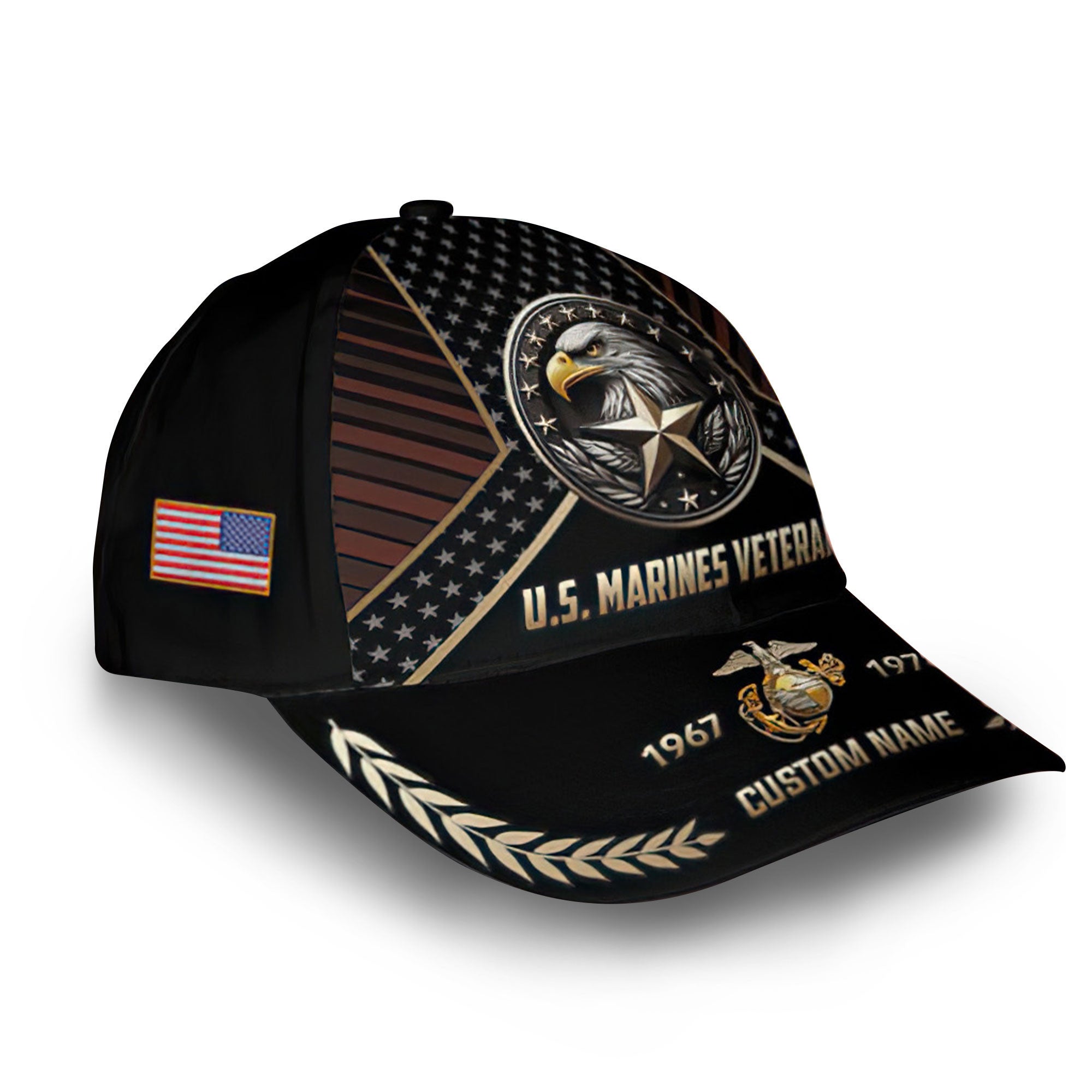 Unique Custom Name, Rank, Year, USMC Cap VPVC007303, Gifts For Marine Veteran, Gifts For Dad, For Husband, Best Gifts On Father's Day, Independence Day, Veterans Day.