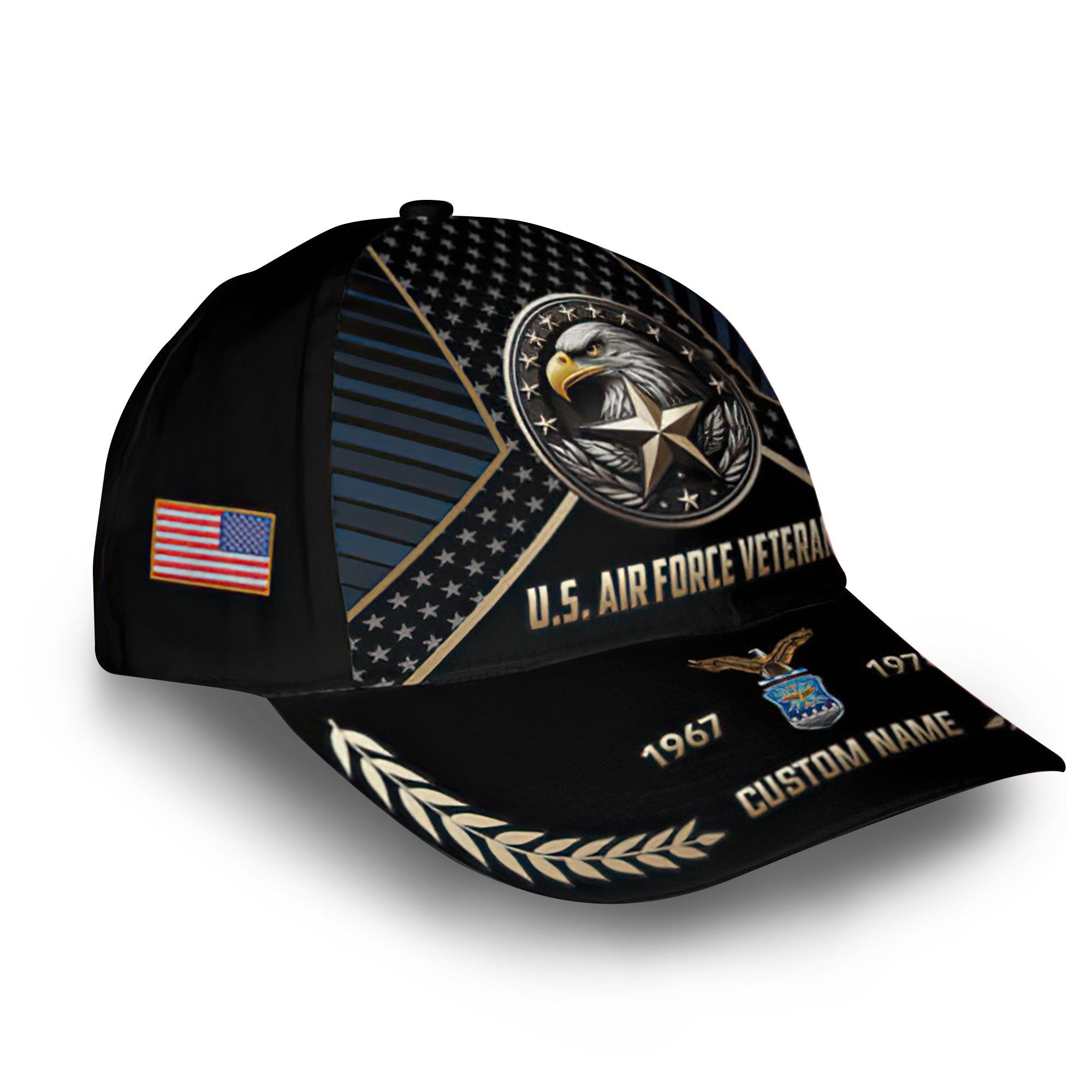 Unique Custom Name, Rank, Year, USAF Cap VPVC007304, Gifts For Air Force Veteran, Gifts For Dad, For Husband, Best Gifts On Father's Day, Independence Day, Veterans Day.