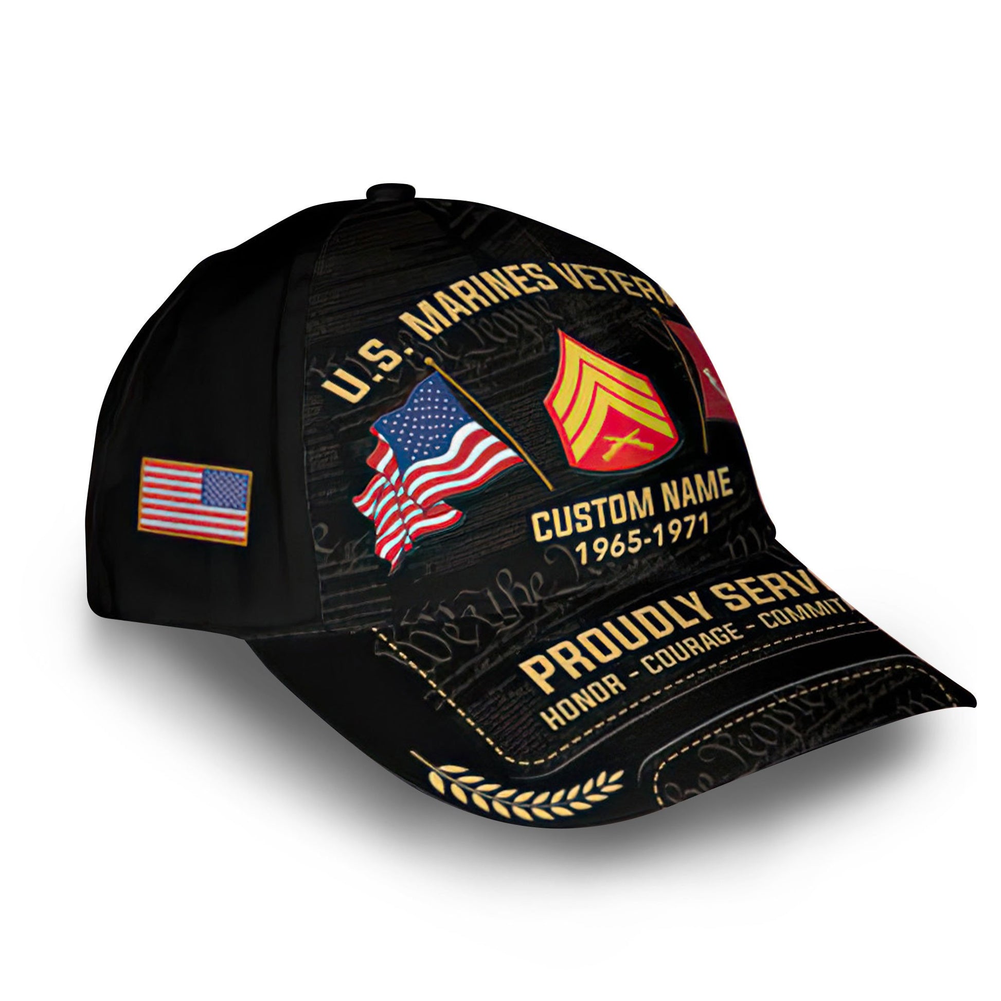 Unique Custom Name, Rank, Year, USMC Cap VPVC007403, Gifts For Marine Veteran, Gifts For Dad, For Husband, Best Gifts On Father's Day, Independence Day, Veterans Day.
