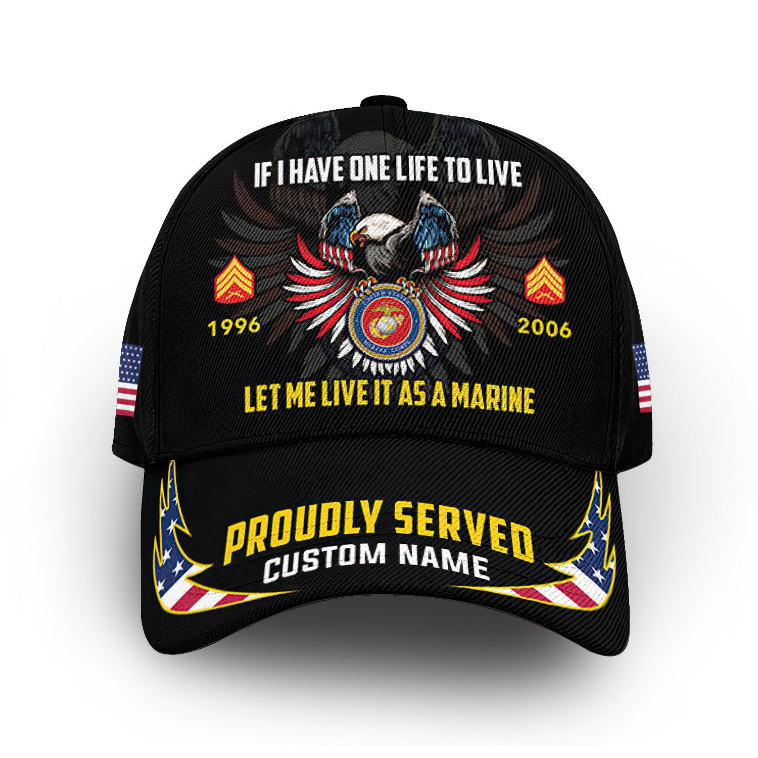Premium Custom USMC Cap VPVC007503, Gifts For Marine Veteran, Gifts For Dad, For Husband, Best Gifts On Father's Day, Armed Forces Day, Independence Day, Veterans Day.