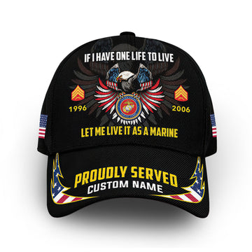 Premium Custom USMC Cap VPVC007503, Gifts For Marine Veteran, Gifts For Dad, For Husband, Best Gifts On Father's Day, Armed Forces Day, Independence Day, Veterans Day.