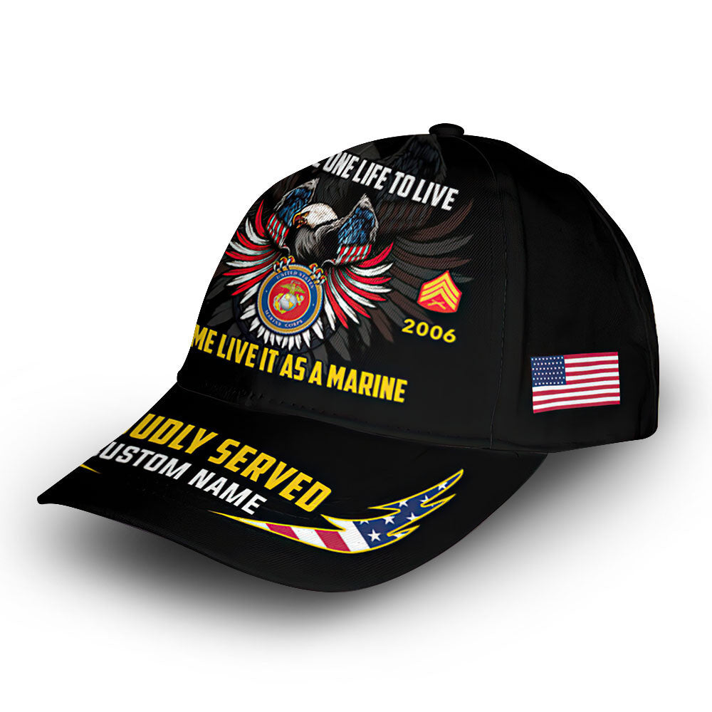Premium Custom USMC Cap VPVC007503, Gifts For Marine Veteran, Gifts For Dad, For Husband, Best Gifts On Father's Day, Armed Forces Day, Independence Day, Veterans Day.