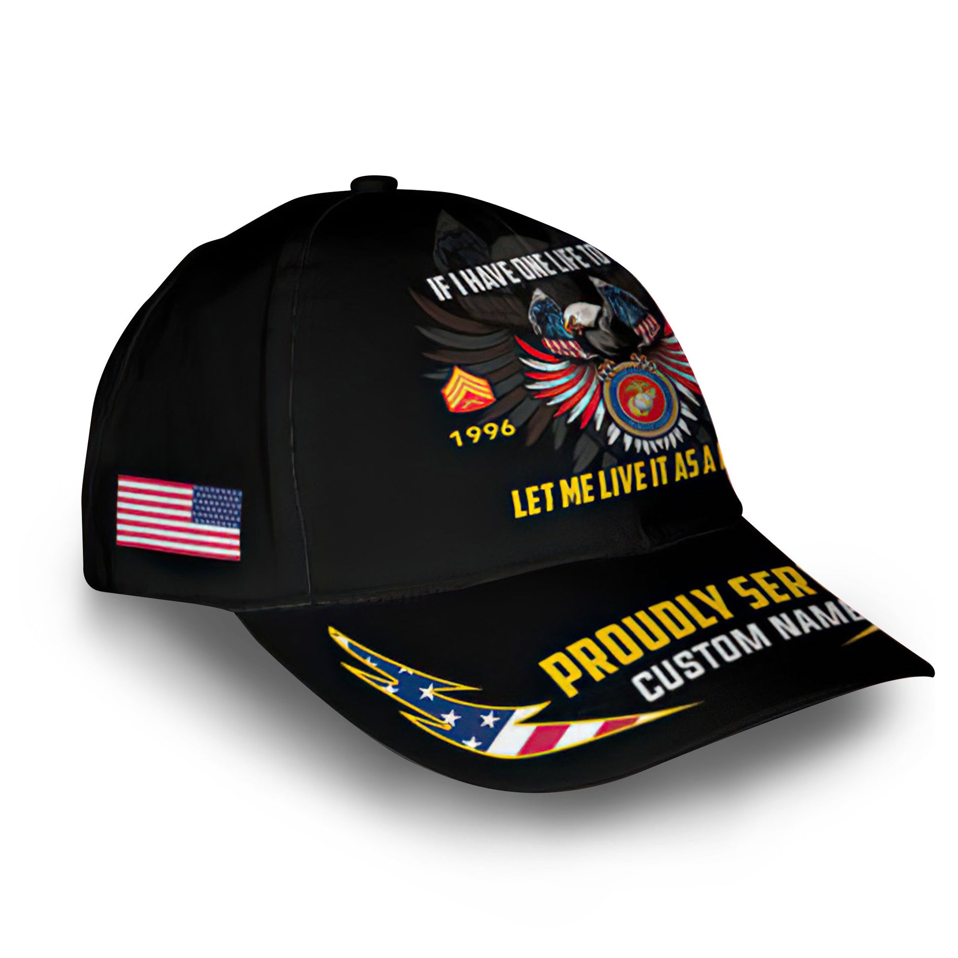 Premium Custom USMC Cap VPVC007503, Gifts For Marine Veteran, Gifts For Dad, For Husband, Best Gifts On Father's Day, Armed Forces Day, Independence Day, Veterans Day.