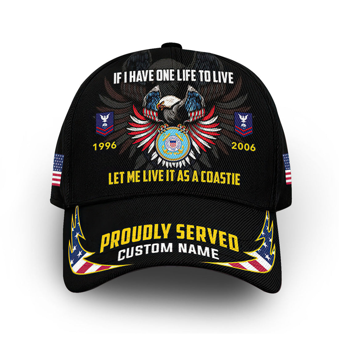 Premium Custom USCG Cap VPVC007505, Gifts For Coast Guard Veteran, Gifts For Dad, For Husband, Best Gifts On Father's Day, Armed Forces Day, Independence Day, Veterans Day.