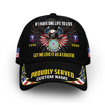 Premium Custom USCG Cap VPVC007505, Gifts For Coast Guard Veteran, Gifts For Dad, For Husband, Best Gifts On Father's Day, Armed Forces Day, Independence Day, Veterans Day.