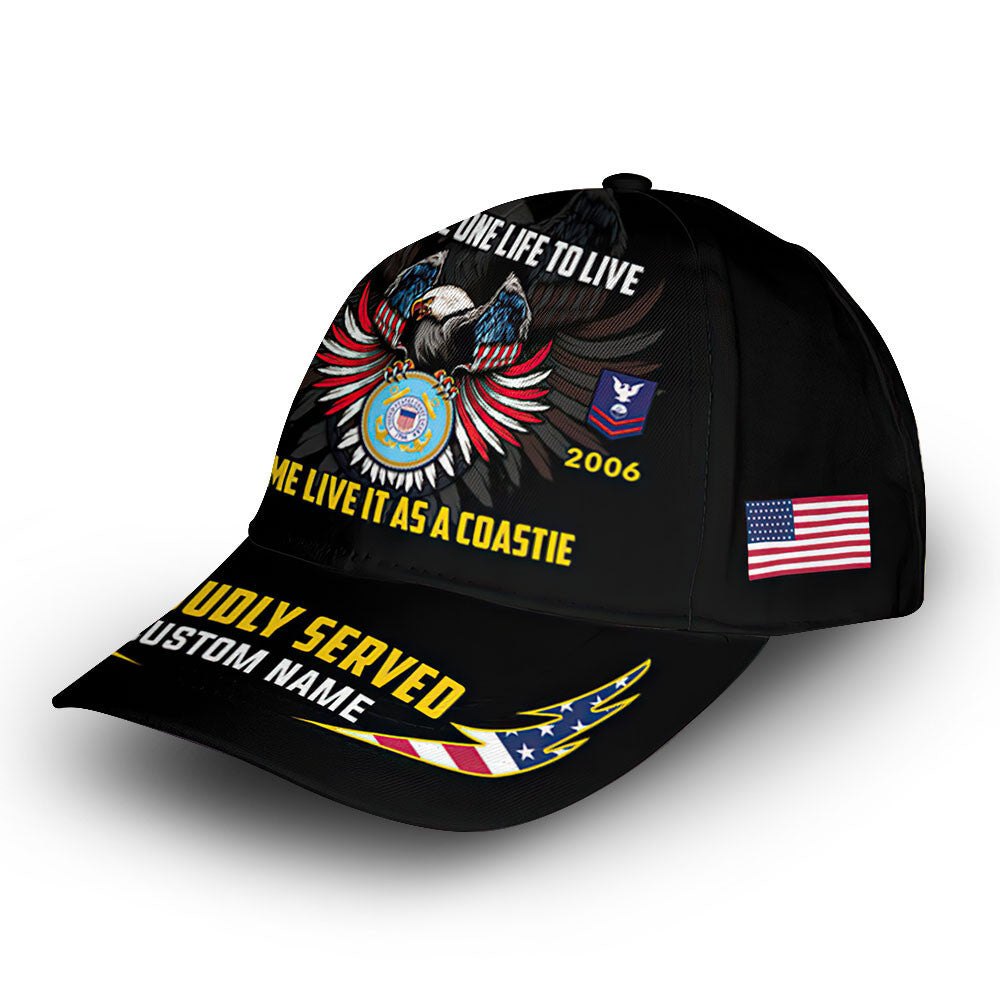 Premium Custom USCG Cap VPVC007505, Gifts For Coast Guard Veteran, Gifts For Dad, For Husband, Best Gifts On Father's Day, Armed Forces Day, Independence Day, Veterans Day.