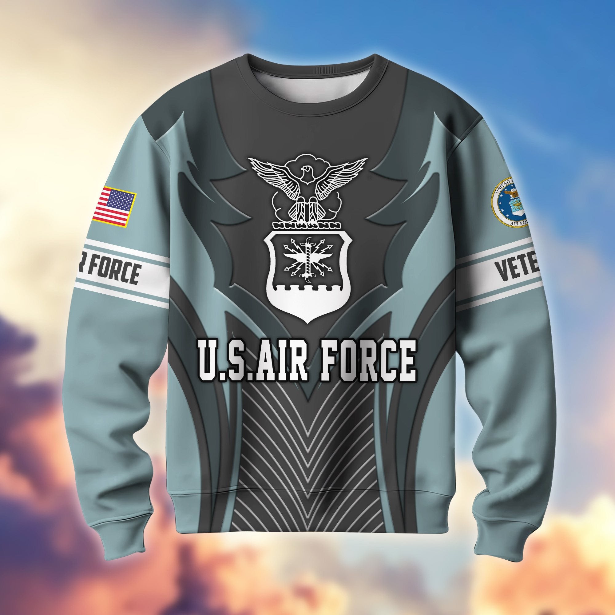 Premium US Veterans Sweatshirt BPHN140212, Gifts For US Veterans, Best Gifts On Father's Day, Armed Forces Day, Independence Day, Veterans Day.