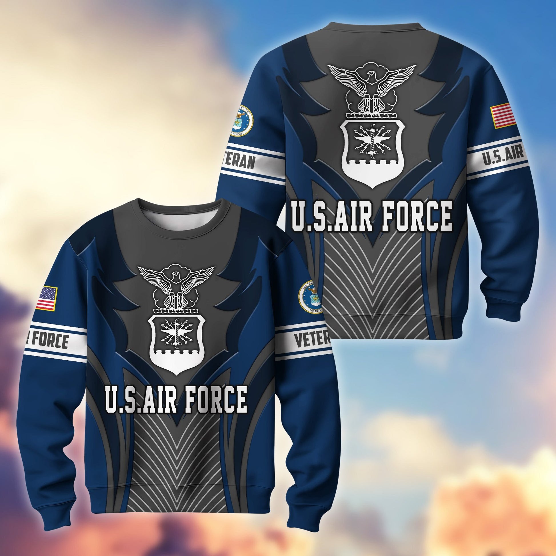 Premium US Veterans Sweatshirt BPHN140212, Gifts For US Veterans, Best Gifts On Father's Day, Armed Forces Day, Independence Day, Veterans Day.