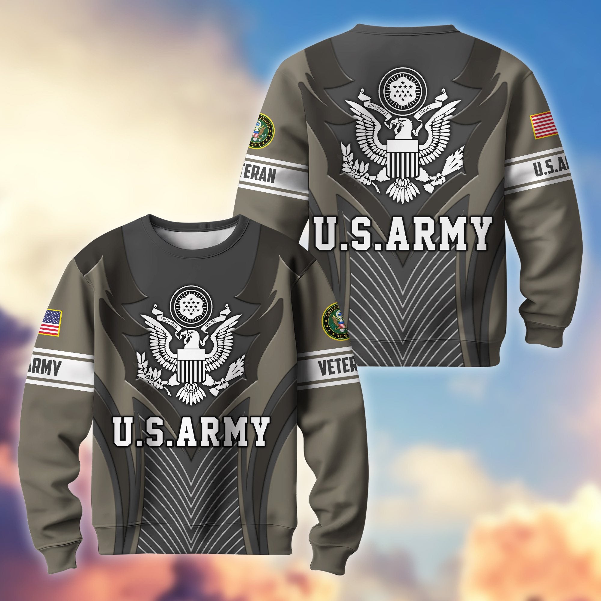 Premium US Veterans Sweatshirt BPHN140212, Gifts For US Veterans, Best Gifts On Father's Day, Armed Forces Day, Independence Day, Veterans Day.