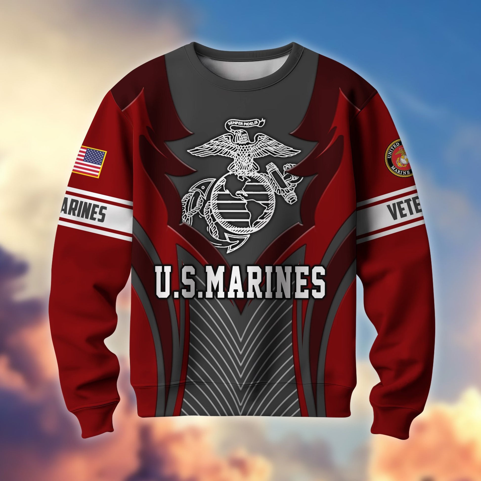 Premium US Veterans Sweatshirt BPHN140212, Gifts For US Veterans, Best Gifts On Father's Day, Armed Forces Day, Independence Day, Veterans Day.