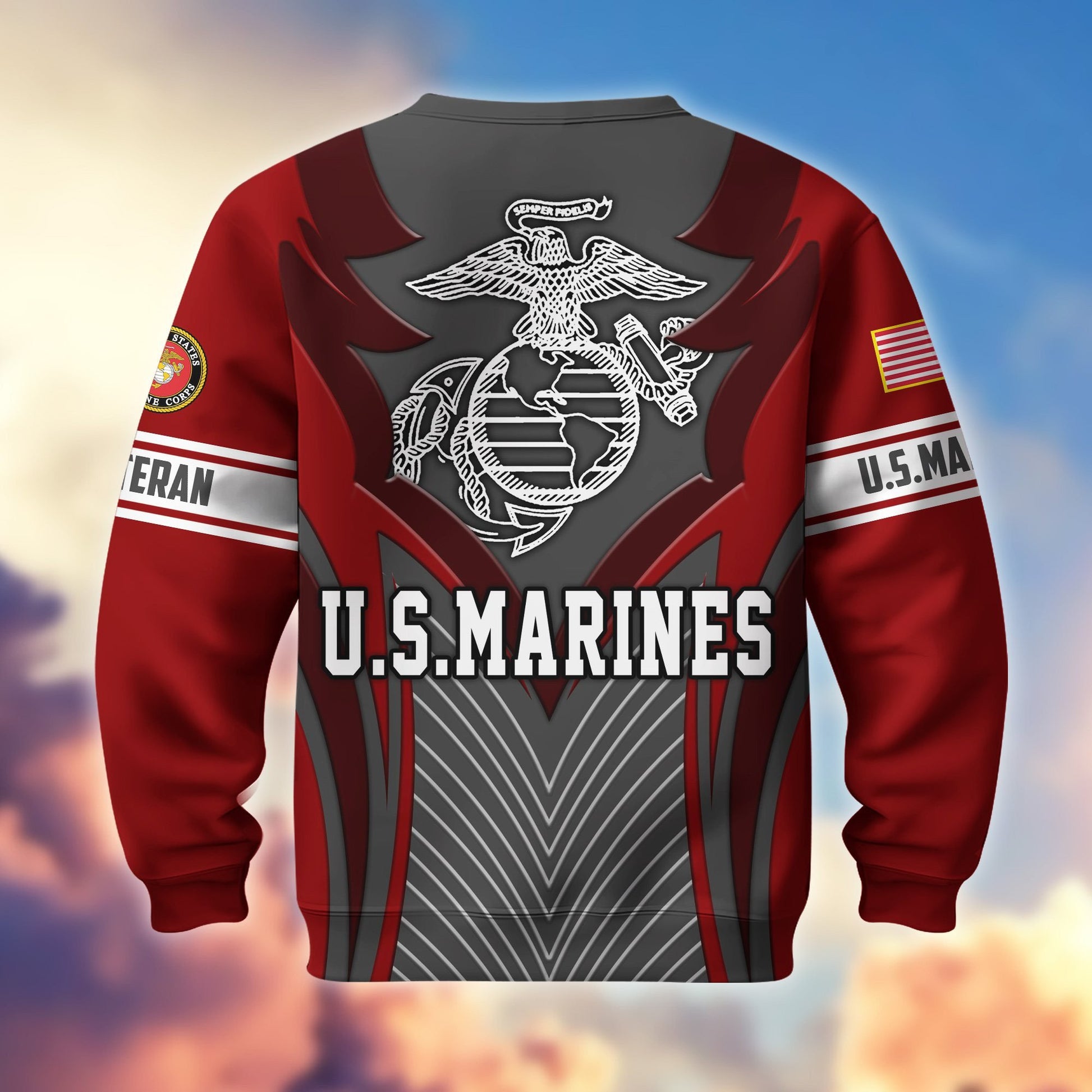 Premium US Veterans Sweatshirt BPHN140212, Gifts For US Veterans, Best Gifts On Father's Day, Armed Forces Day, Independence Day, Veterans Day.