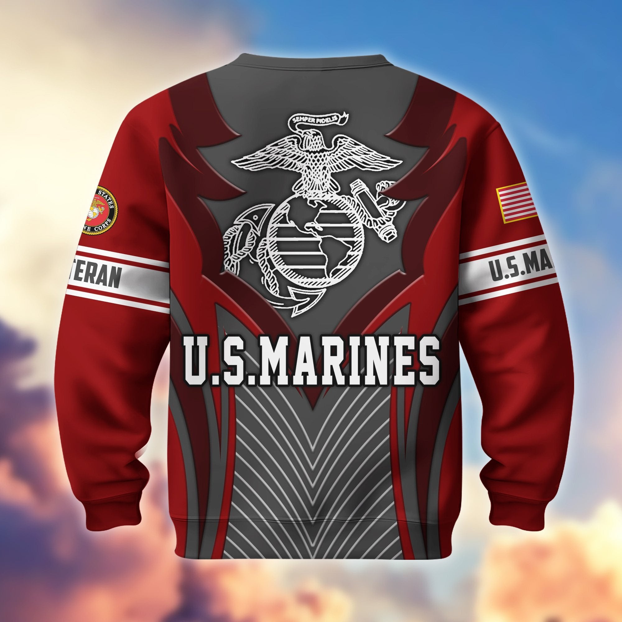 Premium US Veterans Sweatshirt BPHN140212, Gifts For US Veterans, Best Gifts On Father's Day, Armed Forces Day, Independence Day, Veterans Day.