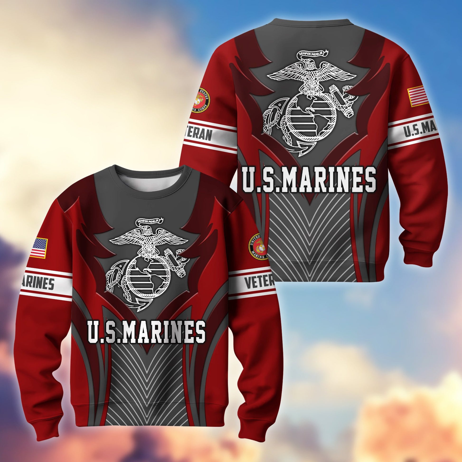 Premium US Veterans Sweatshirt BPHN140212, Gifts For US Veterans, Best Gifts On Father's Day, Armed Forces Day, Independence Day, Veterans Day.