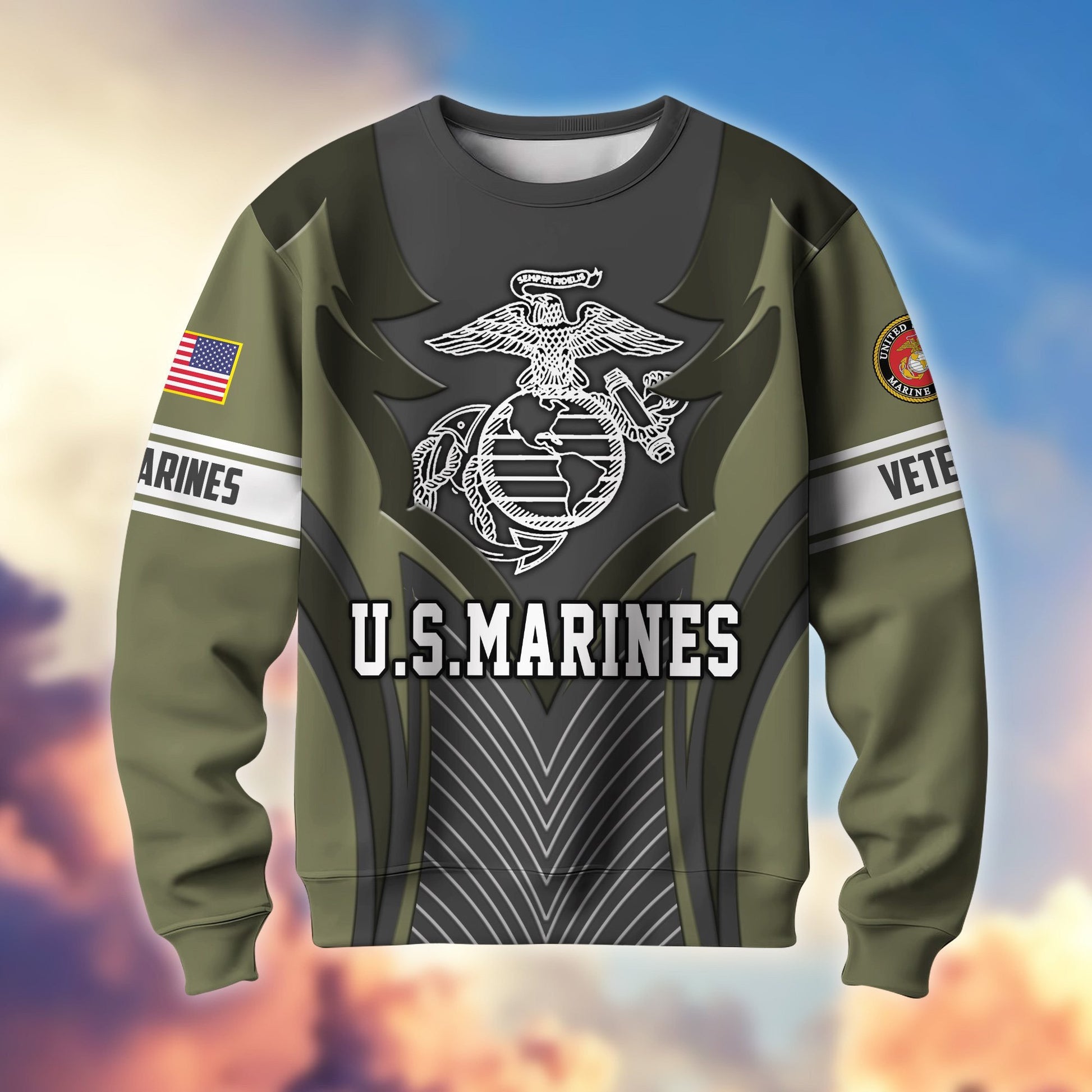 Premium US Veterans Sweatshirt BPHN140212, Gifts For US Veterans, Best Gifts On Father's Day, Armed Forces Day, Independence Day, Veterans Day.